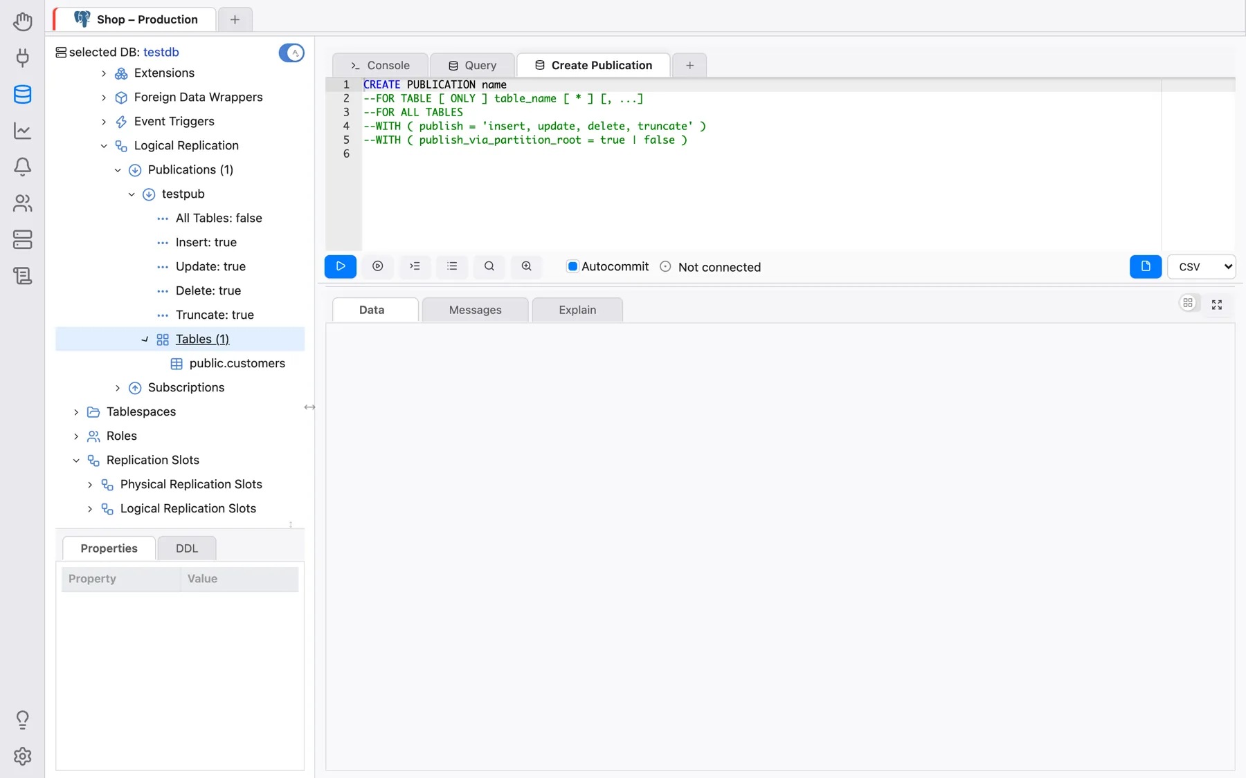 Replication slots